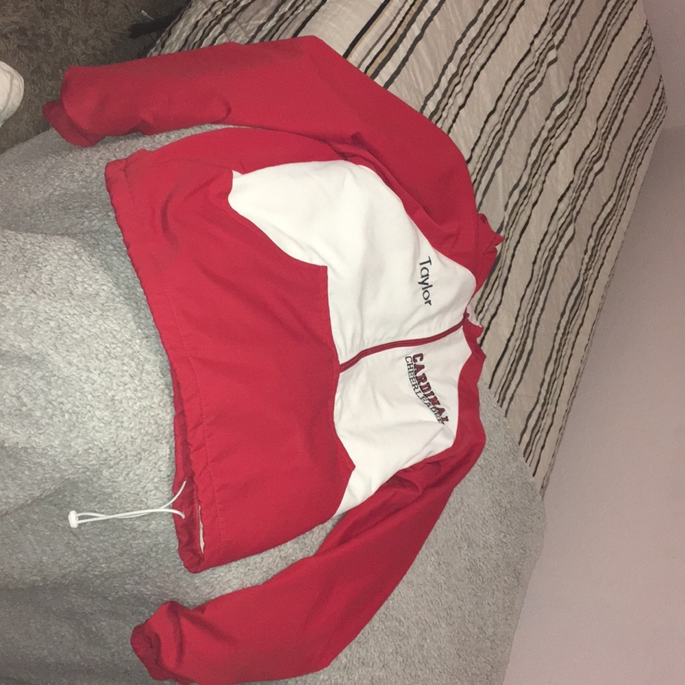 Varsity cheer zip up pullover!